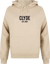 BONNIE & CLYDE couple hoodies beige (CLYDE - maat XS) | Gepersonaliseerd met datum | Matching hoodies | Koppel hoodies