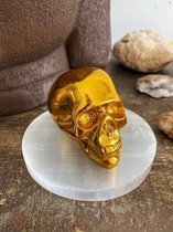 Soulfloating - The Resin Skull Gold - doodskop - doodshoofd - schedel