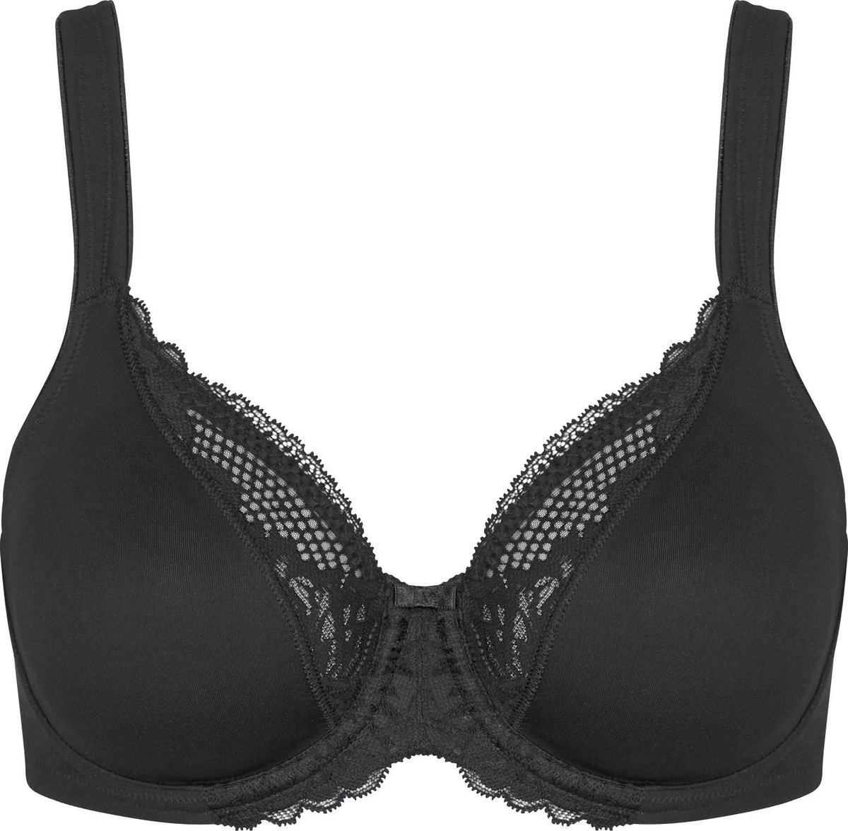 Triumph Modern Lace+Cotton W Vrouwen Beha - BLACK - Maat E75