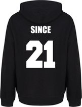 TOGETHER SINCE couple hoodies zwart (SINCE - maat L) | Gepersonaliseerd met datum | Matching hoodies | Koppel hoodies