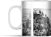 Mok - Een antieke illustratie van Mont Saint-Michel in Frankrijk - 350 ml - Beker