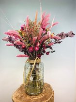 Droogboeket ''Sweet Love'' | 70cm | Pastelkleurig | Stijlvol, Uniek & Liefdevol