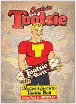 Captain Tootsie - Metalen Bord Met Reliëf - 43 x 31 cm