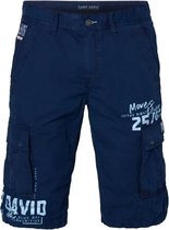 Cargo bermuda met ribstop structuur, donkerblauw