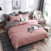 Hoeslaken / Dekbedovertrek 200x200 Tweepersoons + 2 Kussenslopen – Roze