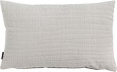 Hoyz | Uneven Stitching Licht Grijs Kussen | 30 X 50 | Sierkussen Voor Woonkamer Of Slaapkamer