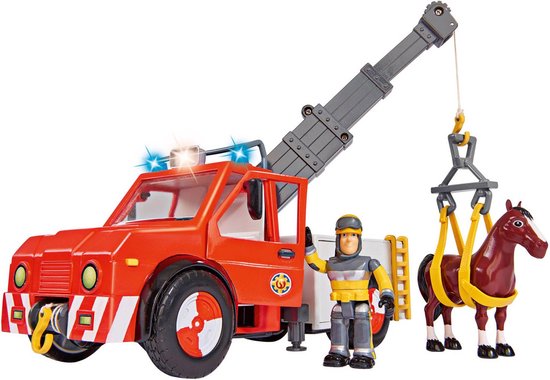 Brandweerman Sam Phoenix inclusief figuur en paard - Speelgoedvoertuig - vanaf 3 jaar