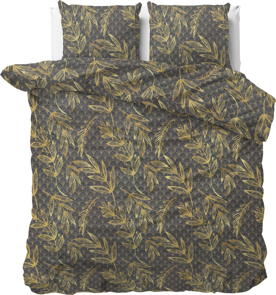 Sleeptime Gold Rush Dekbedovertrek - 200x200/220 + 2 kussenslopen 60x70 - Goud - Tweepersoons