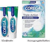 Corega Triple Action kleefcreme- 40 g en tabletten - 30 stuks