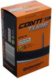Oranje CONTINENTAL CONTI TUBE MTB 26 fietsbanddoos met specificaties.
