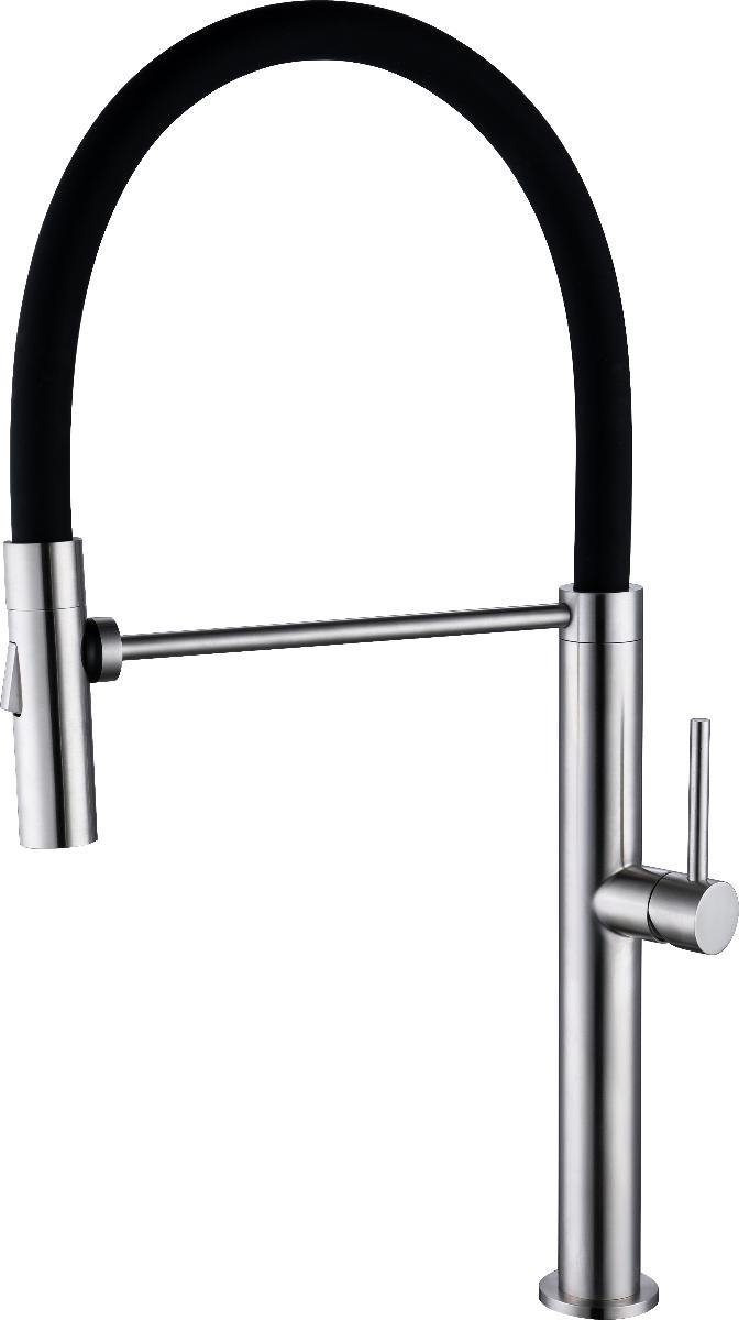 Lugo Keukenkraan pull out - Zwart/Chroom