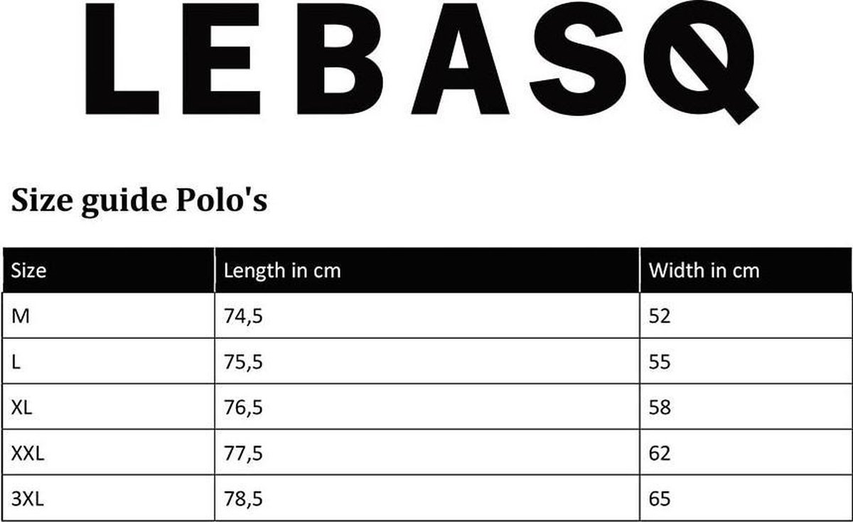 LebasQ - Chet's T-shirt voor heren - Piqué Polo - Zwart - L - Duurzaam Katoen