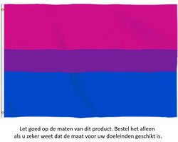 Bi-seksueel Pride 150x90CM - bisexual - LGBT Flag - Regenboog - biseksueel - Polyester