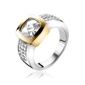 ZINZI zilveren ring geel verguld wit ZIR1156Y