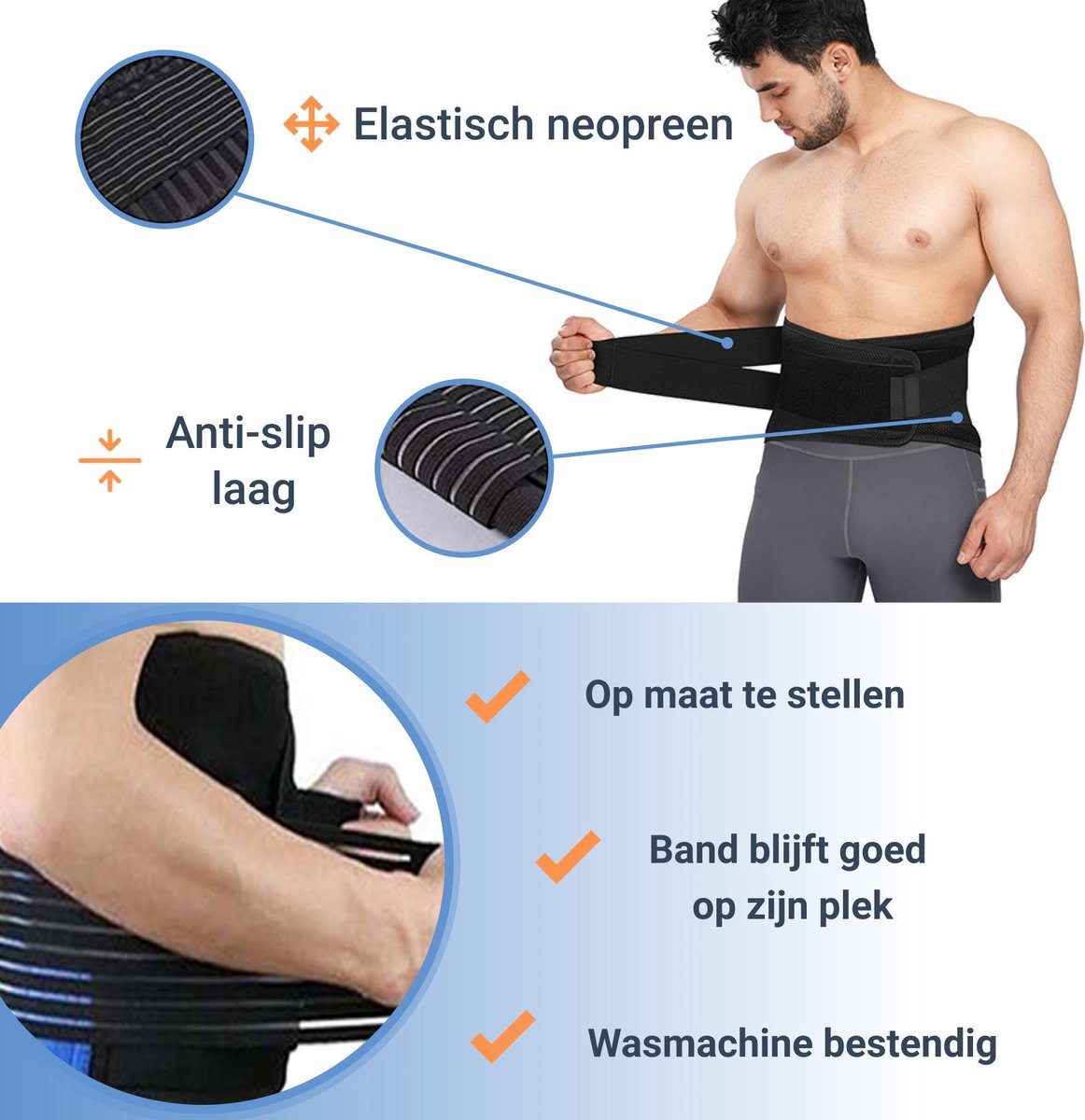 Ikigai® Rugbrace Onderrug - Rugband met Baleinen - Rug Brace voor Lage ...