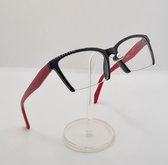 Min-bril -2,5 Unisex ronde afstand bril op sterkte met brillenkoker - Bijziend bril - GEEN LEESBRIL -2.5 - zwart-bruin - lunette pour ordinateur - C3 003 Aland optiek