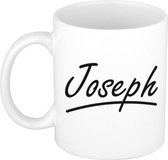 Joseph naam cadeau mok / beker met sierlijke letters - Cadeau collega/ vaderdag/ verjaardag of persoonlijke voornaam mok werknemers