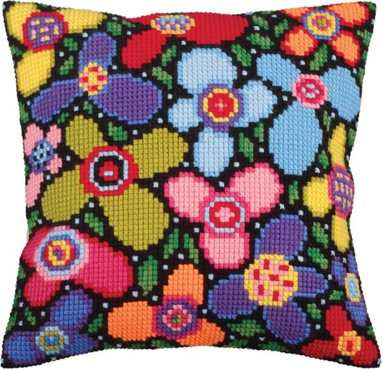 Kussen borduurpakket Flower Glade - Collection d'Art