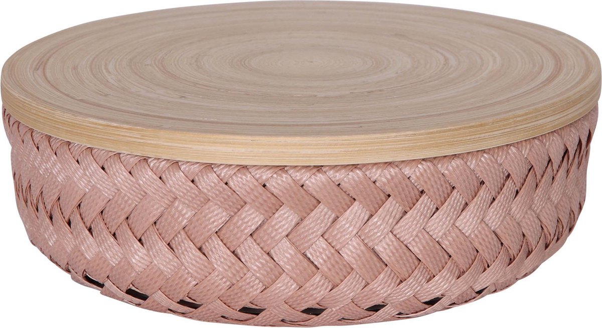 Handed By Wonder XS - Opbergmand rond met deksel- koperroze