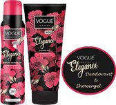 Vogue geschenk set : Showergel 200ml en Parfume Deodorant 150 ml  Elegance