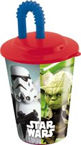 Tasse Disney Star Wars avec paille - Tasse d'école - 450 ml