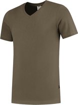 Tricorp 101005 T-Shirt V Hals Fitted - Legergroen - L