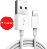 Oplader kabel 2 Meter geschikt voor iPhone - Kabel geschikt voor lightning - Lader - USB kabel