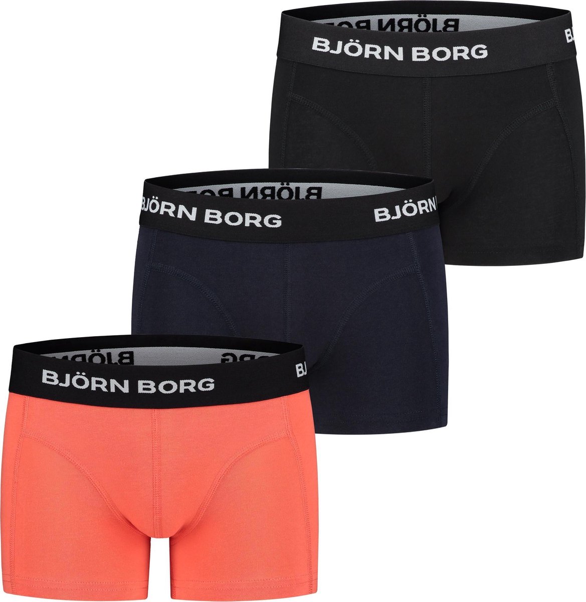 Björn Borg Essential Onderbroek - Jongens - Oranje - Navy - Zwart - Wit |  bol.com