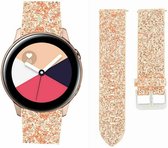 Bracelet en cuir à paillettes Strap-it® Samsung Galaxy Watch Active - or rose