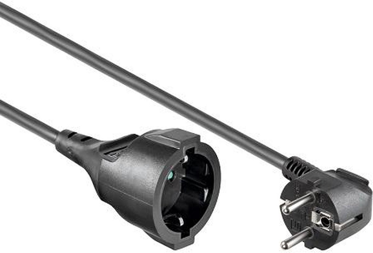 Allteq - Verlengkabel - Zwart - 5 meter