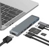 USB-C hub Geschikt voor Macbook Air/Pro - HDMI - Thunderbolt 3 - Space Gray - 7 in 1 hub