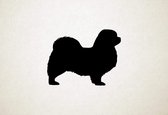 Tibetaanse Spaniel - Silhouette hond - M - 60x78cm - Zwart - wanddecoratie