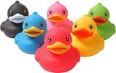 Gekleurde Badeendjes | 12 stuks + 4 Rubberen bad Flamingo's | Bad speelgoed | Badspeeltjes | Cadeau
