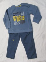 wiplala , jongens, ensemble  broek + sweater , blauw , 2 jaar 92