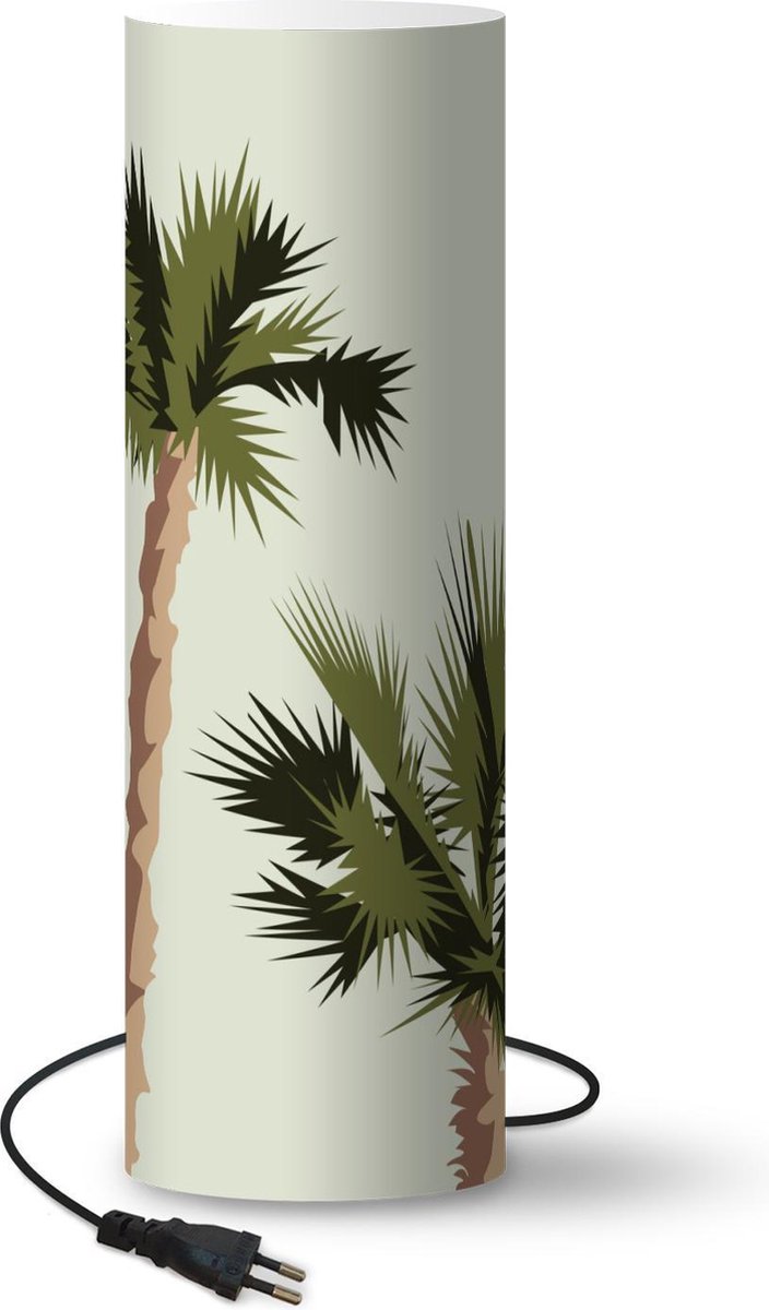 Lamp - Nachtlampje - Tafellamp slaapkamer - Palm - Lucht - Zomer - 60 cm hoog - Ø19.1 cm - Inclusief LED lamp