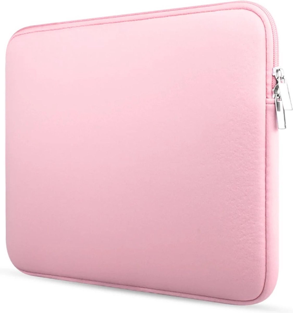 SoftTouch – laptophoes – 14,6 inch – ritssluiting – roze kleur - Notebook Tas - Soft Touch - spatwaterbestending