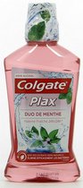 Colgate Plax - Mondwater - Duo met Groene Munt en Pepermunt - Zonder Alcohol - Frisse Adem 24 uur - 2 x 500 ml