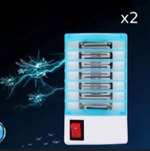 2 STUKS Elektrische Muggenlamp LED - Insectenlamp - Insectendoder 2021 - 220 VOLT - Nachtlamp