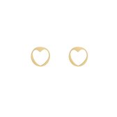 Michelle Bijoux oorsteker met uitgesneden hart Goud JE12839