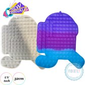 Fidget Toys- Popit XL - pop it XL- Among us - Amongus - Run - UV - Colour change - verkleurend - zonlicht - 30cm