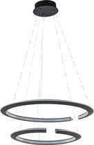 Straluma Hanglamp 2 zwevende ringen LED Zwart