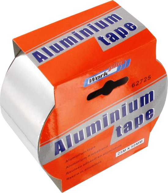 Ruban Adhésif Aluminium Bande d'étanchéité, 25m par 50mm, Couleur