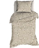 Romanette FLANEL Dekbedovertrek 140x200/220 Winterblossom beige/taupe