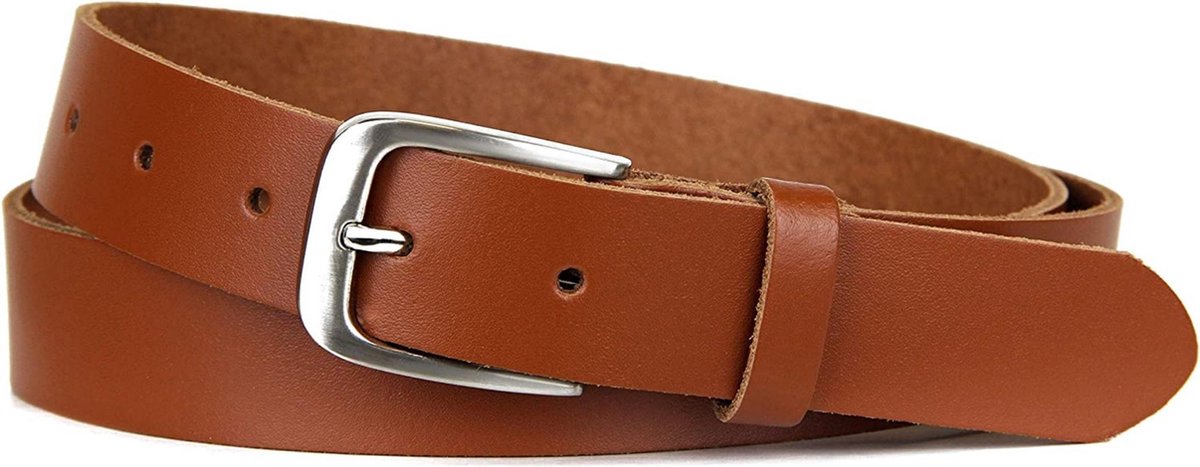 Fana Belts Leren Riem Dames / Heren Cognac - Heren/Dames Riemen - Taillemaat 100 - Jeans Riem - Casual Riem