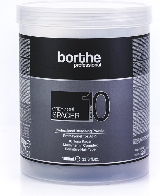 Borthe Professional / Grijze Blondeer Poeder / 900 g / Bleaching Powder / Multivitamin Complex