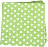 servetten Dots 33 cm papier groen 20 stuks