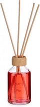 geurstokjes Mikado aardbei 50 ml glas rood