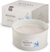 geurkaars Accents Pure Winter 13,7 cm glas/wax wit