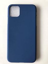 Siliconen back cover case - Geschikt voor iPhone 11 Pro Max - TPU hoesje Blauw