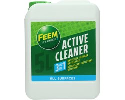 Feem Active Cleaner is ontzettend effectief voor het reinigen, ontvetten en ontvlekken van vuile en vettige oppervlakken - Zonder parfum noch kleurstoffen - Fles 5L